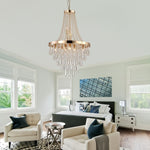 Golden Crystal Chandelier, Large Modern Luxury Chandelier For Living Room, Dining Room, Bedroom, Hallway - Bulb Not Included Unavailable Platforms- Temu