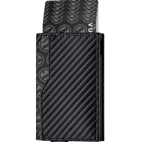 Credit Card Case With Double Id Window Rfid Blocking Automatic Leather Up Wallet