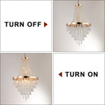 Golden Crystal Chandelier, Large Modern Luxury Chandelier For Living Room, Dining Room, Bedroom, Hallway - Bulb Not Included Unavailable Platforms- Temu