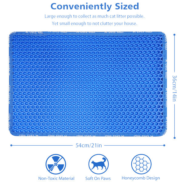 Double Layer Rice Shaped Cat Litter Pad