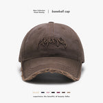 Letter Three-dimensional Embroidery Soft Top Burr Men's Baseball Cap