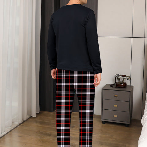 Ice Silk Long Sleeve Long Pants Men's Pajama Set