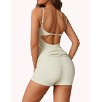 Womens Spaghetti Strap Tennis Dress With Shorts Workout Side Slit Active Golf Dresses