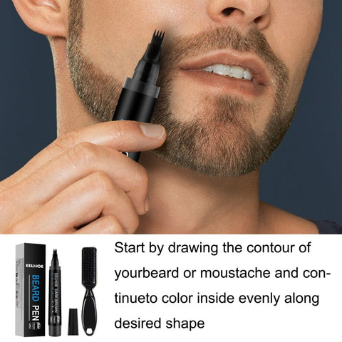 Beard Filling Pen Set, Waterproof, Sweat-proof And Non-fading Beard Pen, Beard Tracing Pen