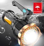 Rechargeable LED Flashlight, 8 Mode Searchlight, Spotlight, Portable, Super Bright