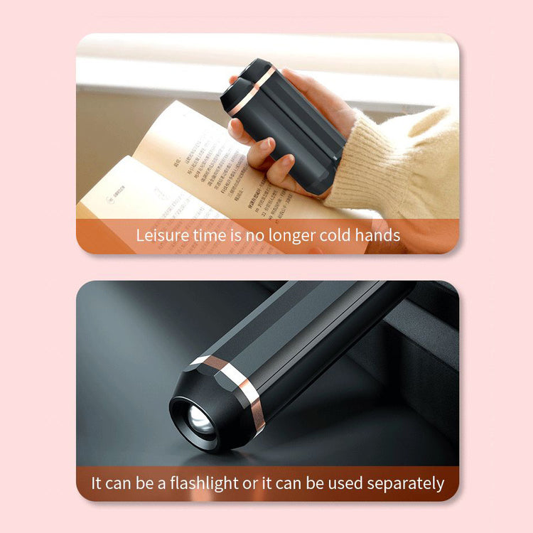 Heat For Camping Hiking Hunting Golf Heater Reusable Portable Pocket Heater With Split Magnetic And Flashlight Hand Warmers