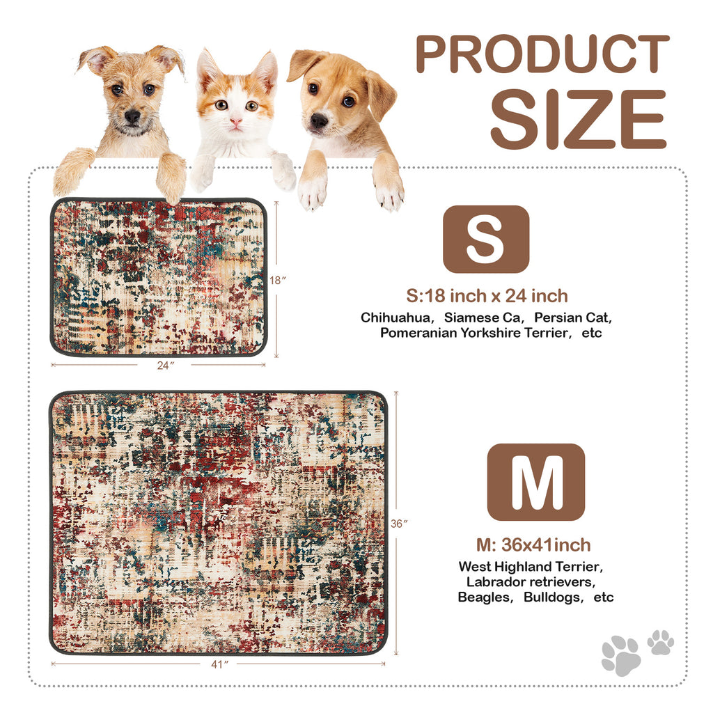 Qeils Washable Pee Pads For Dogs, 2 Pack Reusable Puppy Pads Super Absorbent Leakproof Dog Training Pads, Non-Slip Potty Pads For Floor, Crate, Couch, Whelping Pads Litter Mat Puppy Supplies