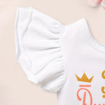 Newborn Baby Girl Outfits Infant Letter Print Romper Tutu Skirt Headband Coming Home Clothes Set