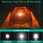 Solar Camping Lantern LED Collapsible Tent Lamp USB Rechargeable Portable Emergency Camping Light For Hiking Fishing Outdoor