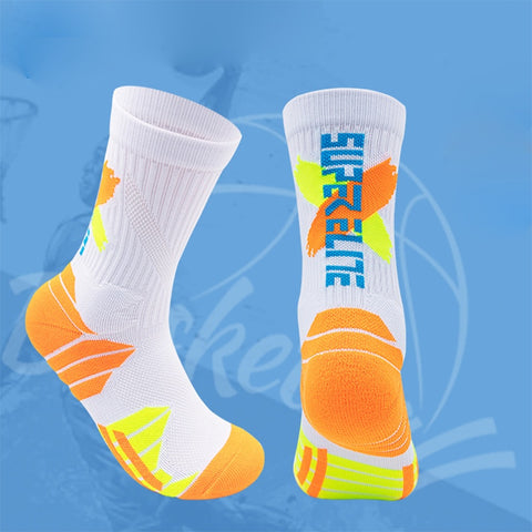 9 Pairs Men Compression Running Socks  Crew Athletic Hiking Anti Blister Cushioned Anti-odor And Breathable For Running Hiking Cycling
