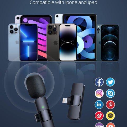 Wireless Lavalier Microphone, Type - C IPhone 15, 16, Rechargeable Wireless Microphone For Video Recording, Game Live Streaming, Interview, Vlog