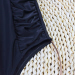 Women's V Neck Ruffle Sleeve Bathing Suit Ruched Tummy Control One Piece Swimsuits