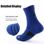 4 Pairs Compression Running Socks For Men Crew Athletic Hiking Wicking Anti Blister Cushioned Anti-odor And Breathable For Running Hiking Cycling Fitness