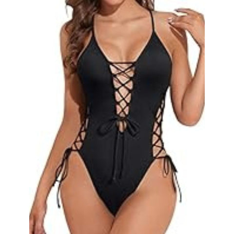 European And American Sexy Backless Siamese Bikini Swimsuit