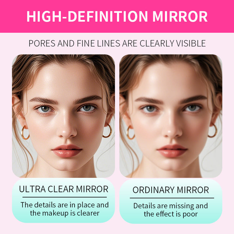 Portable Flip White Makeup Mirror