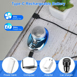 Gold-Blue-Black Color Options 1Pc Portable Electric Shaver With LED Digital Display Type-C Rechargeable Electric Razor For Men Electric Beard Trimmer For Home Office Travel Car
