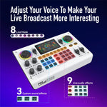 C100PRO Lightweight And Portable Digital Sound Card, Real-time Voice Changer, Intelligent Noise Reduction, And Instrument Reverberation