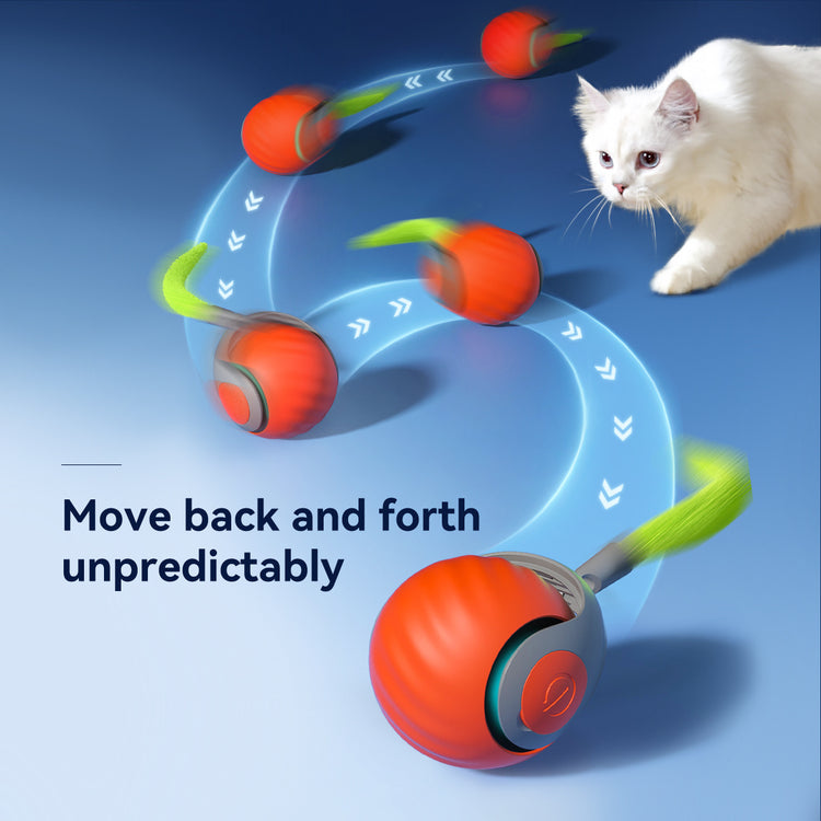 2025 Smart Interactive Cat Ball,Type-C Rechargeable Interactive Cats Toy,Automatic Cat Teaser Toy,Pet Supplies,New Year Gift
