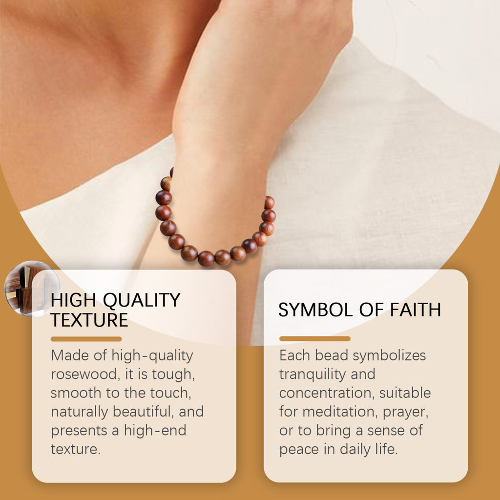 Hoexe Rosewood Bracelet Unisex Everyday Decoration With Rosewood Bracelet Beading