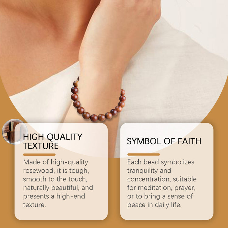 Hoexe Rosewood Bracelet Unisex Everyday Decoration With Rosewood Bracelet Beading