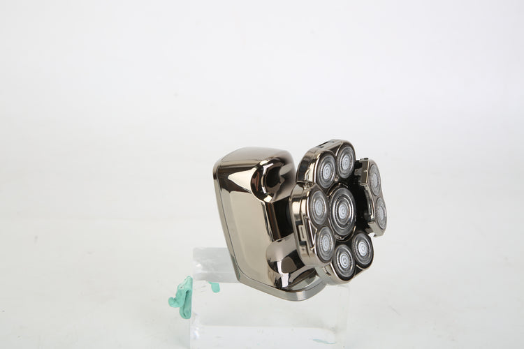 1Pc 6 In 1 9D Electric Head Shaver For Men Cordless Rechargeable Wet Dry Razor With LED Display Travel Lock Stall Protection Cleaning Reminder