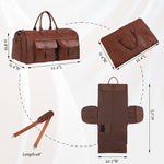 Large Capacity Men's Leather Suit Storage Bag