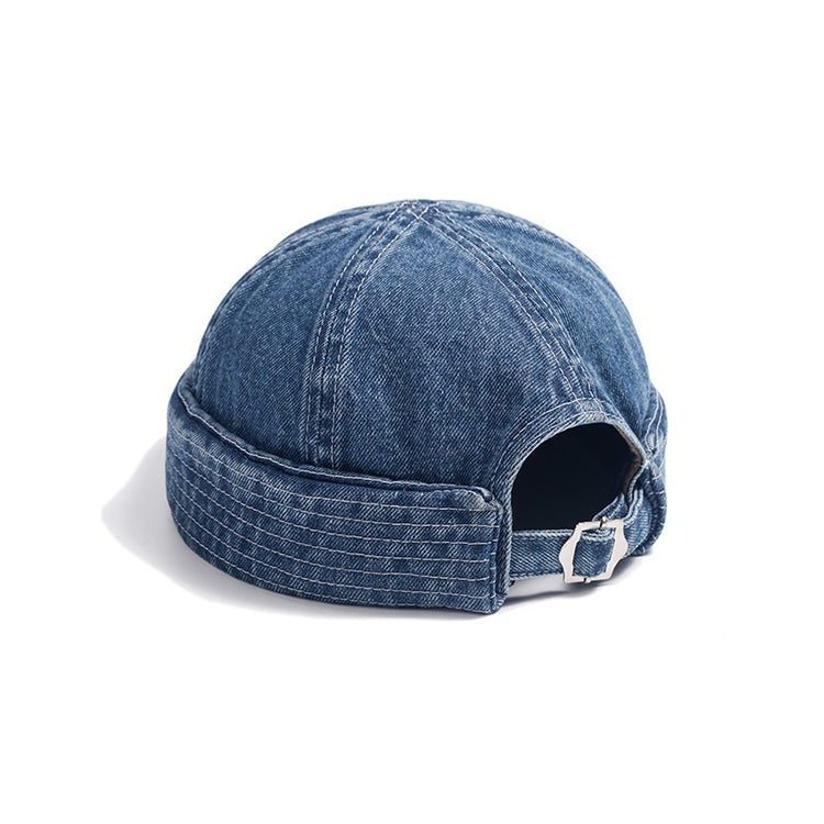 Japanese Washed Denim Skullcap Retro Street Hip Hop