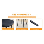 Luxury Simple Chair - Set Of 4 BLACK Linen-Cotton Material High Resilience Dining Chair With Metal Black Leg.Integral Metal Leg Architecture,Suitable For Various Interior Decoration Styles.