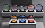 3D Dynamic Sand Art Liquid Motion, Moving Sand Art Picture Round Glass 3D Deep Sea Sandscape In Motion Display Flowing Sand Painting Relaxing Desk Toys