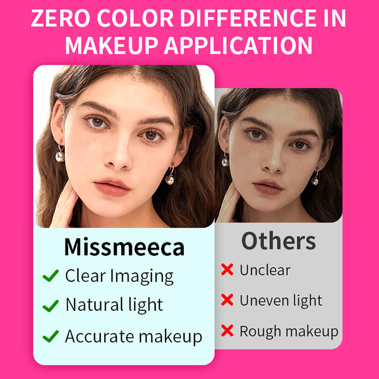 Portable Square Diamond Grid White Makeup Mirror