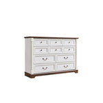 10 Drawer Dresser Chest For Bedroom With Wooden Base And Riser Trim, Wooden Rustic Rustic Chest Of Drawers, Storage Dresser For Bedroom, Living Room