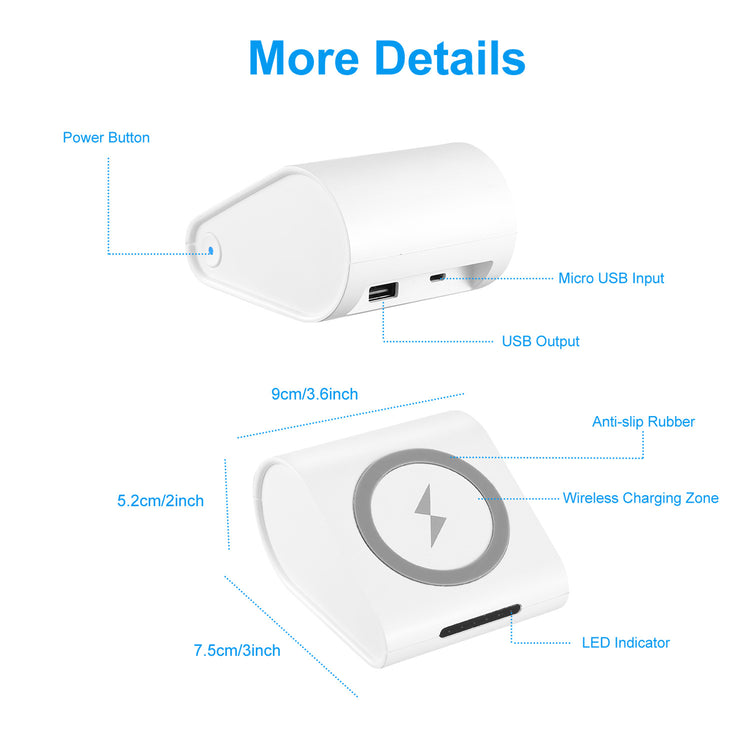 1Pc 10400mAh Qi Wireless Charging Power Bank  For IOS Phone XS MAX XR Galaxy S10 S9 Note 9
