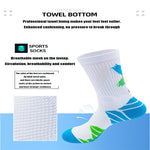 9 Pairs Men Compression Running Socks  Crew Athletic Hiking Anti Blister Cushioned Anti-odor And Breathable For Running Hiking Cycling