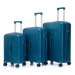 20  24  28  3 Pcs  Set In ABS Spinner Wheel Luggage, Carry On Suitcase, Matching Color, TSA Combination Lock