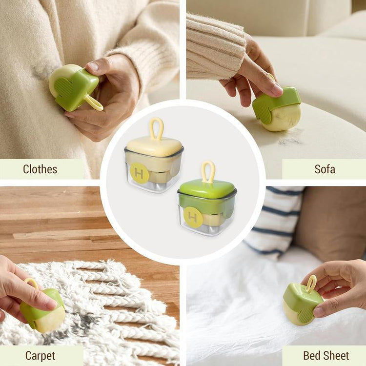 Buy One Get One Free Mini Reusable Washable Hair Remover Strong Sticky Hair Sticking Clothing Pet Furniture Cleaning Durable Plastic Material Small And Easy To Operate