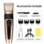 Professional Hair Clippers Trimmer Mens Barber Hair Cutting Kit Machine Cordless