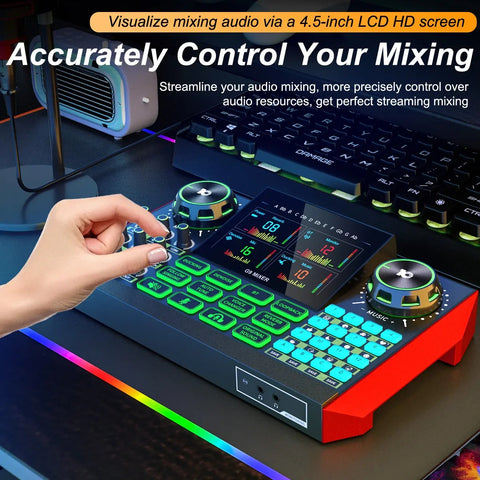 Tenlamp G9-BM800 Sound Card Set, The Best Choice For Freelance Creators, For Live Streaming, Singing, And Video Producers