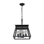 4 Lights Farmhouse Chandelier For Dining Room Black - No Bulbs Unavailable Platform- Temu