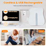 1 Set  Shiatsu Back Massager 3D Deep Tissue Kneading Massage Pillow Cordless USB Rechargeable With 3 Massaging Modes 2 Heating Levels 10Mins Auto-Off For Back Shoulder Waist Lumbar No Chair