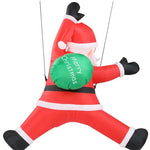 4.9 FT Lighted Christmas Inflatable Decoration, Inflatable Hanging Santa Claus With Gift Bag, Funny Blow Up Yard Decorations With Built-in LED Lights For Holiday Party Front Yard Lawn Garden Decor