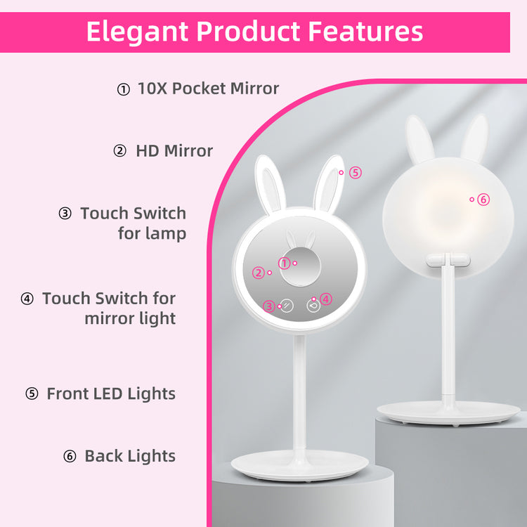 Cute Bunny Makeup Mirror