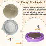 Multi-functional Cat Scratching Board With Ball Track, Various Colours Of Mat Board, Self-height Relief From Boredom To Tease The Cat, With Spring And Ball, Anti-scratch Furniture Artifacts, A Must-ha