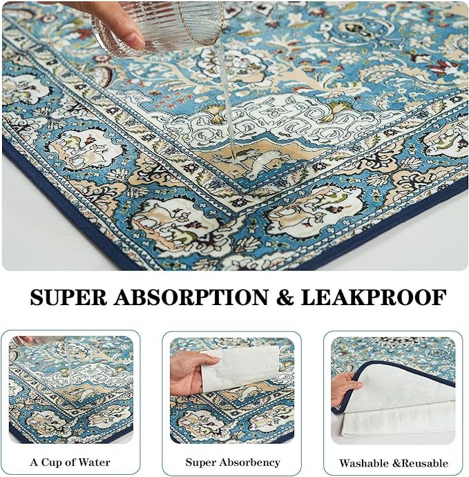 Qeils Washable Pee Pads For Dogs, 2 Pack Reusable Puppy Pads Super Absorbent Leakproof Dog Training Pads, Non-Slip Potty Pads For Floor, Crate, Couch, Whelping Pads Litter Mat Puppy Supplies