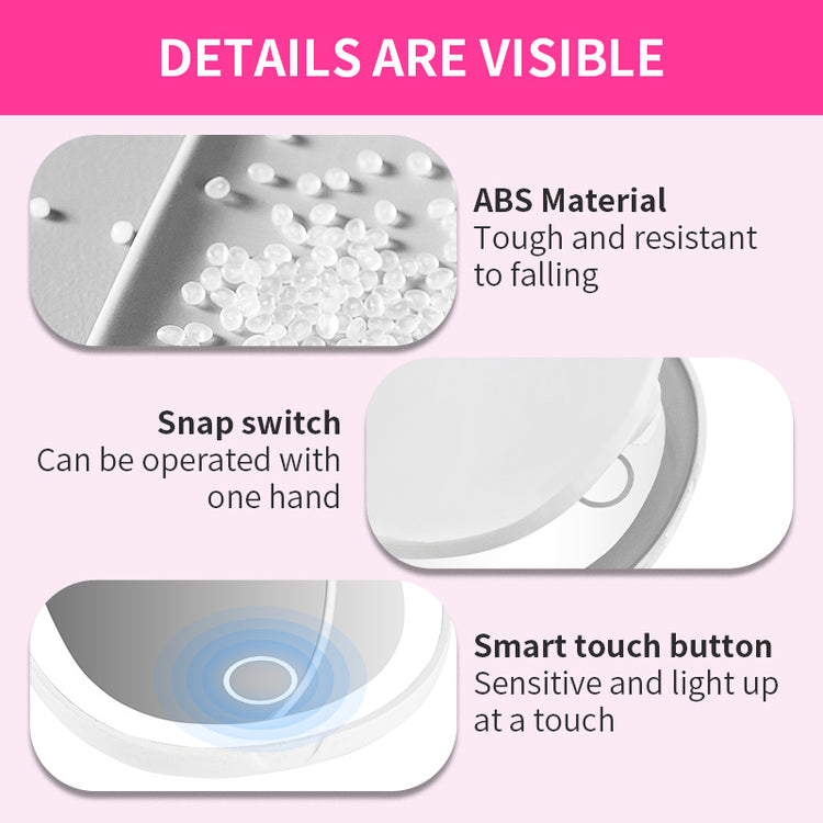 Portable Flip White Makeup Mirror