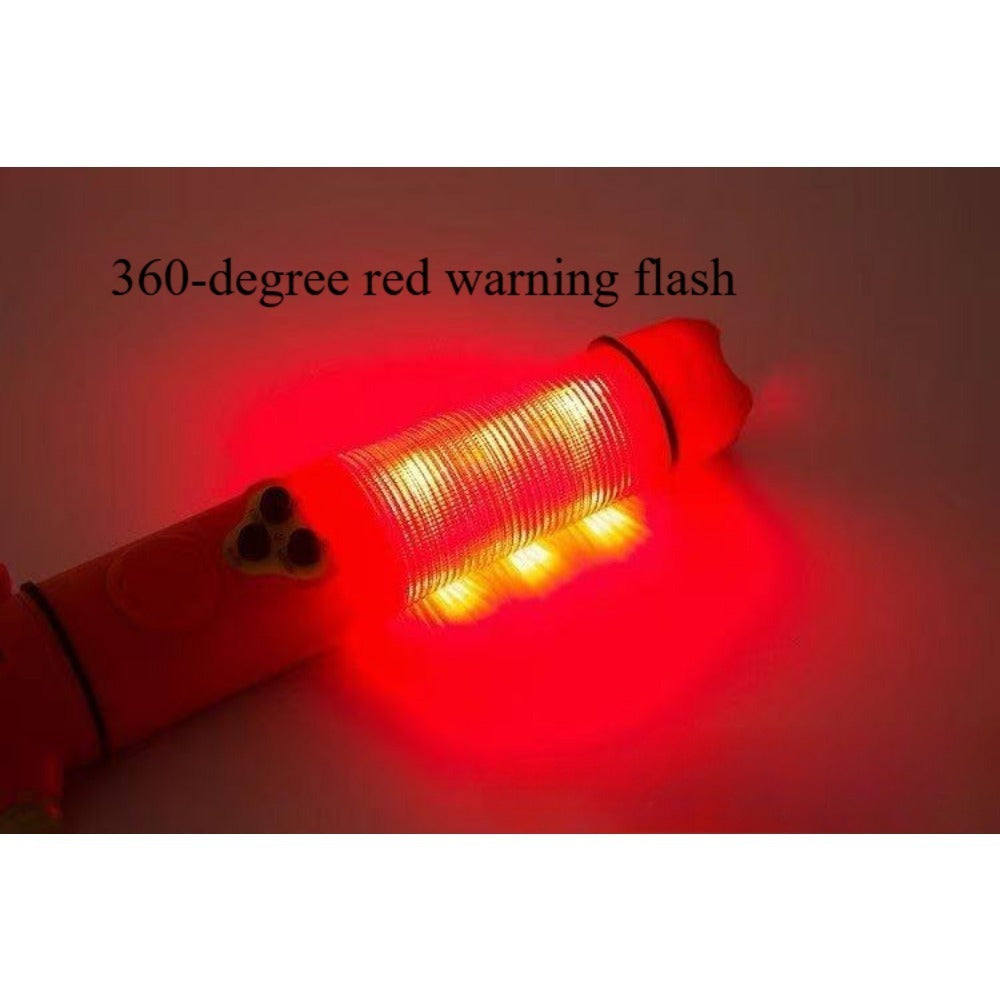 Red&Yellow Multi-functional Car Safety Hammer With Flashlight