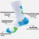 9 Pairs Men Compression Running Socks  Crew Athletic Hiking Anti Blister Cushioned Anti-odor And Breathable For Running Hiking Cycling