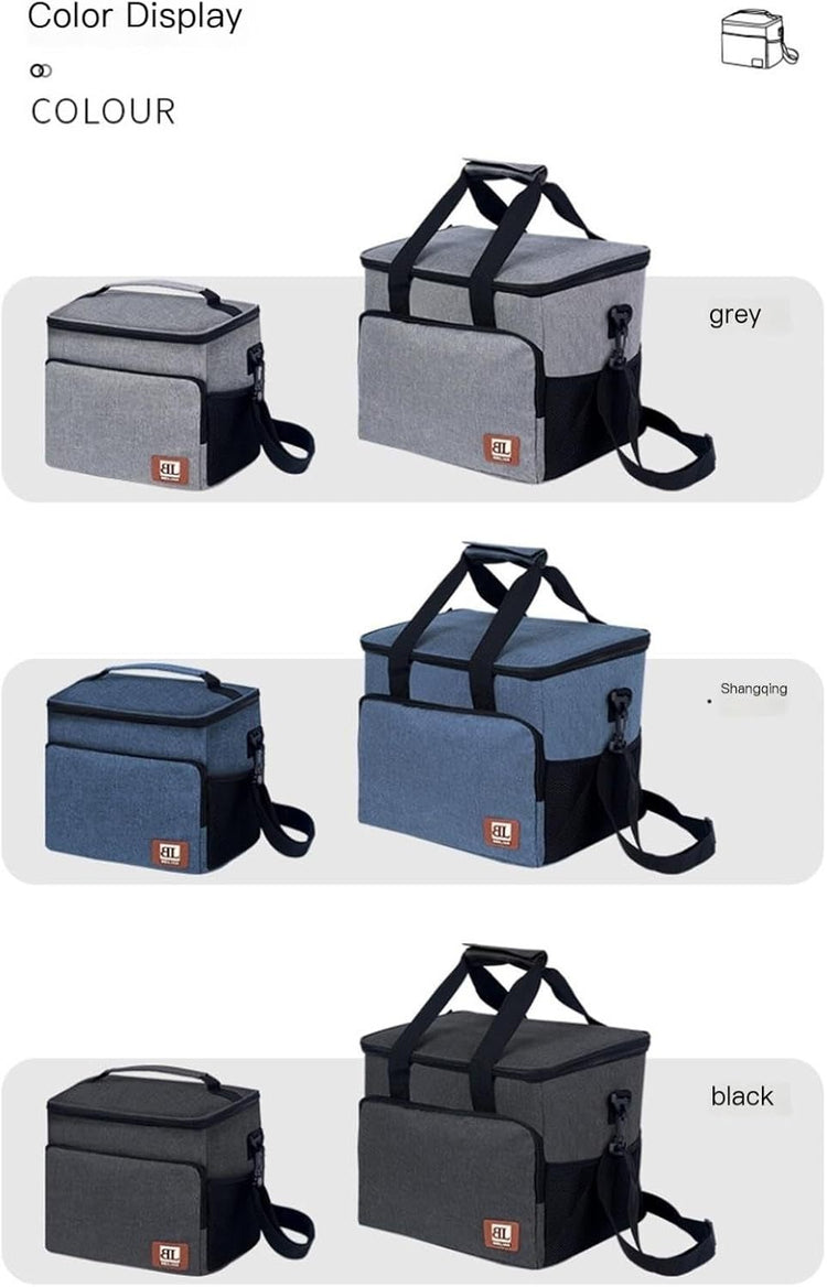 Leak-proof Insulated Lunch Bag With Adjustable Straps For Work, Office, Picnic, And Beach