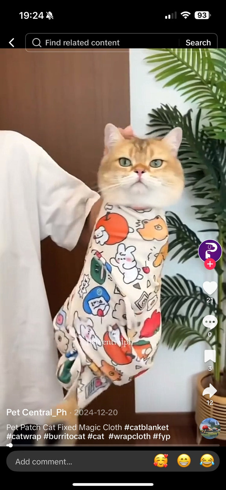 Magical Cloth, Self-Adhesive Cat Grooming Wrap