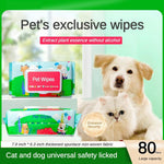 Dog And Cat Wet Wipes, Fragrance Free, Plant.based  SKIP THE BATH Gentle Cleansing AndDeodorizing,Hypoallergenic, Wipes For PawsEars, Fur, Eye Ducts And Butt
